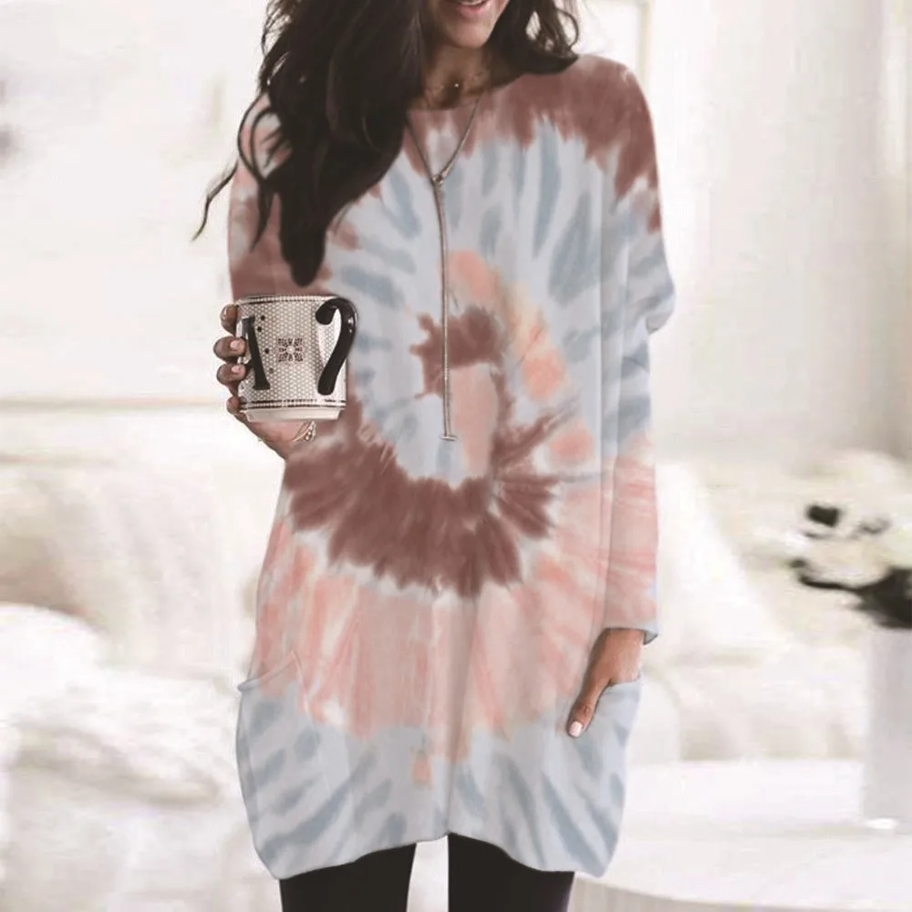 Femmes moderne Sle Long Sve imprimé T-shirt coton tricoté haut basique Urban Faion Thiened coton 00% saison de printemps