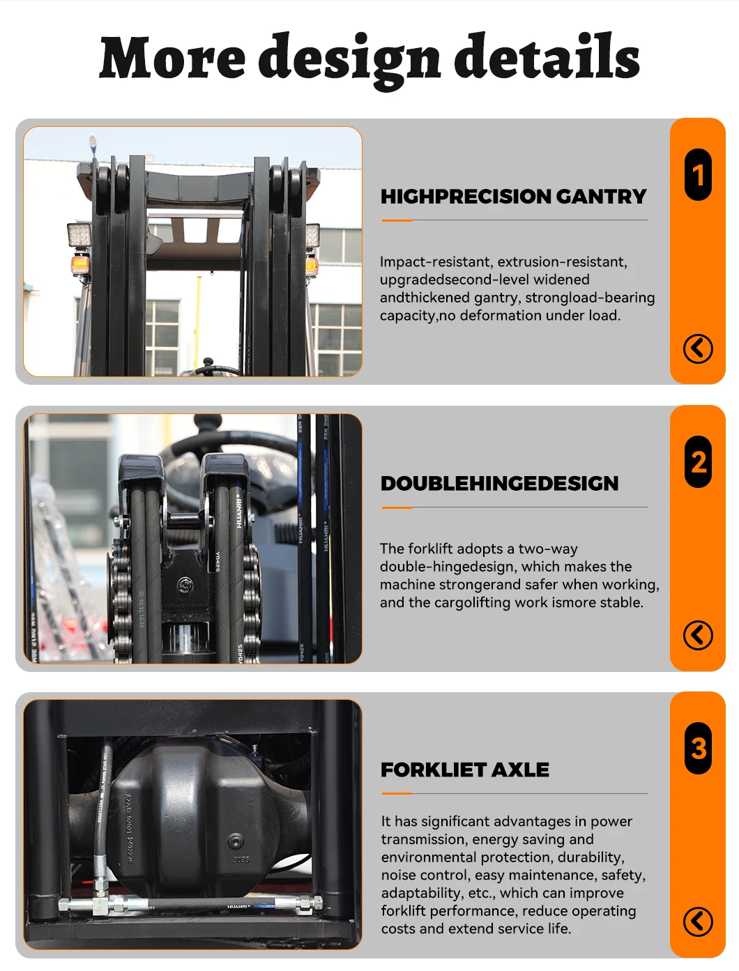 3,5-Tonnen-Diesel-Gegengewichtsstapler für Lagertransport, 1-3-Tonnen-Kleinlader, anpassbar – Detail 12