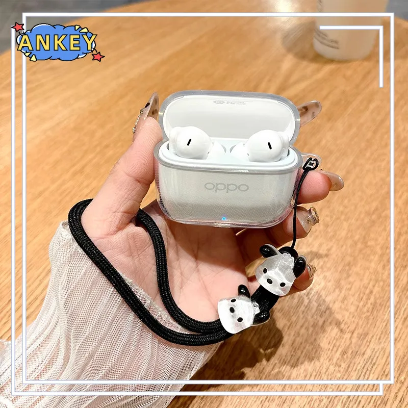 Para OPPO Enco Buds3 Pro funda protectora transparente TPU fundas paqia cordón Bluetooth auricular Shell