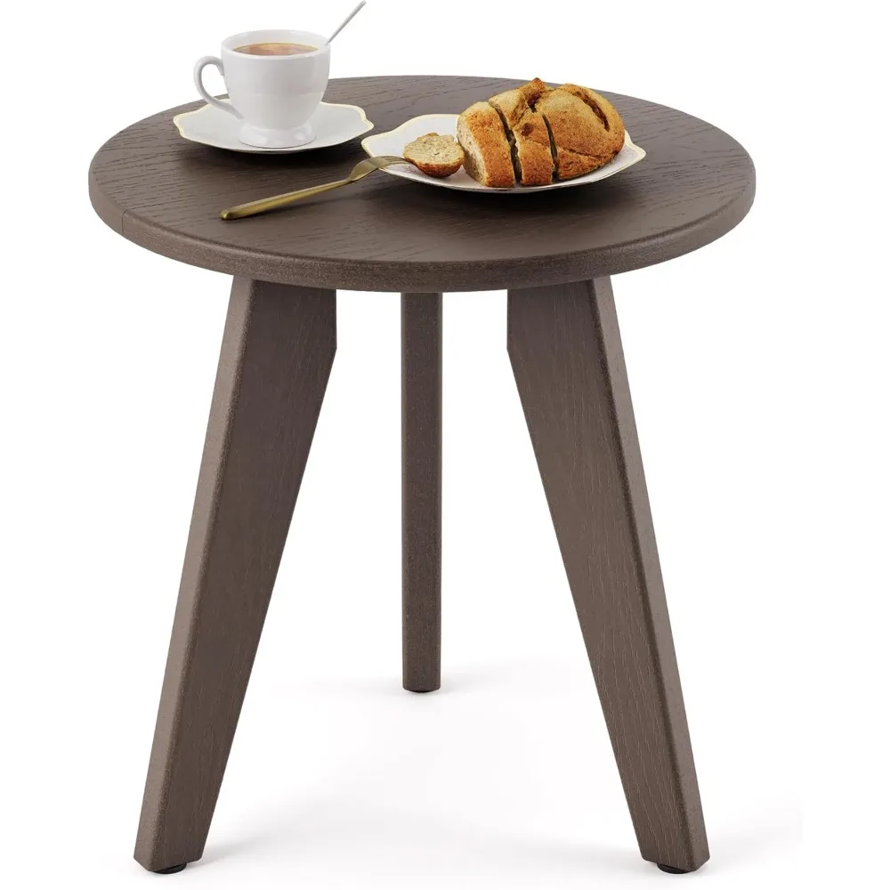 

Outdoor Side Table, HDPE Outdoor Table, Small Round Side Table Weather-Resistant, Outdoor Side Tables for Patio, Porch,Deck,End