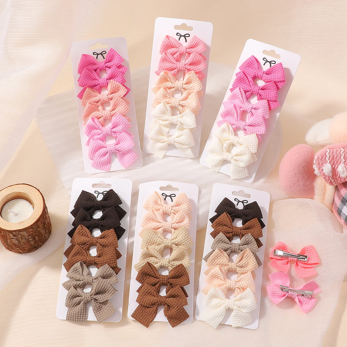6pcs Cute Bows Hair Clips For Girls Princess Hairpins Children Barrettes Candy Document Baby Hair Clips Hair Accessories