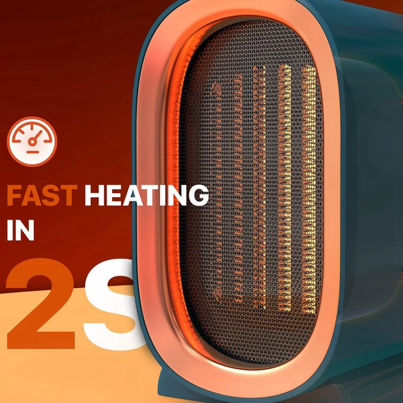 Kipas angin Portable ไฟฟ้า PTC 1200W สำหรับใช้ในบ้านสำนักงานบ้านห้องอุ่นอัจฉริยะที่ใช้งานสะดวกสำหรับห้องนอนเดสก์ท็อปปลั๊กแบบ US