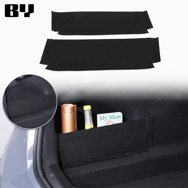 For BMW 5 Series G60 2024 Car Accessories Flannel Trunk Side Storage Organizer Board Partitions Plate Tail Box Plank