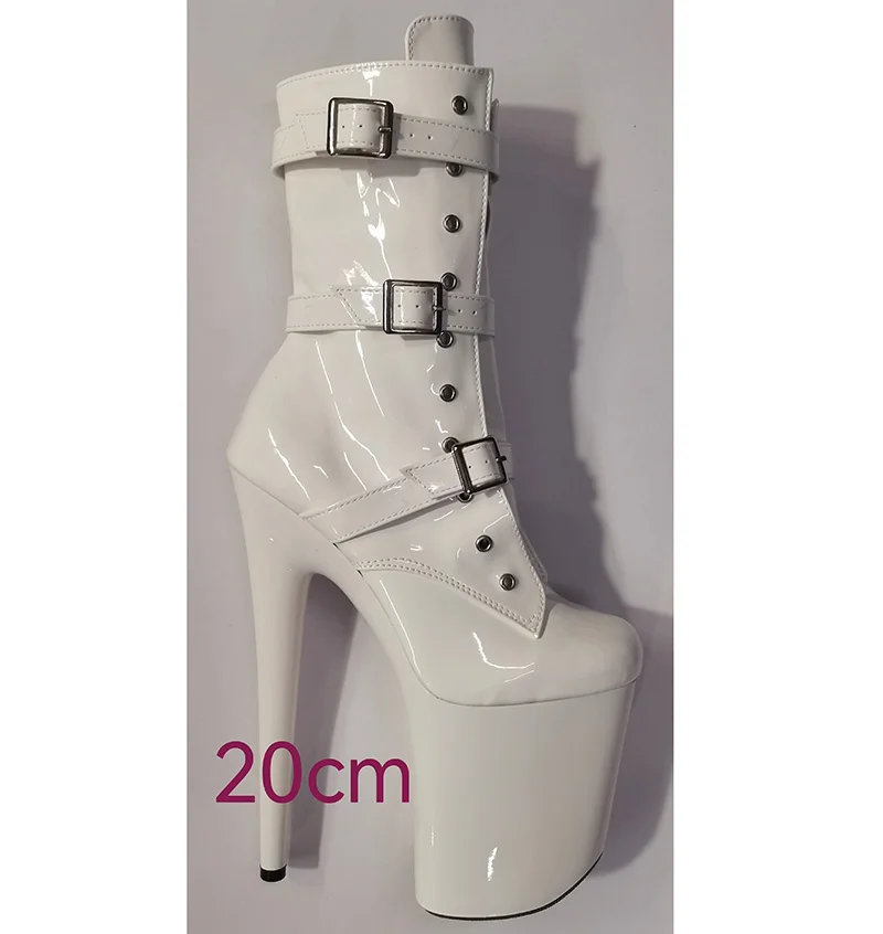 

Женская обувь Ботильоны INS Стиль 20 СМ Экстремальные высокие каблуки Ботинки на платформе со шнуровкой Сексуальные танцы на шесте Сексуальный подиум Плюс Размер 46