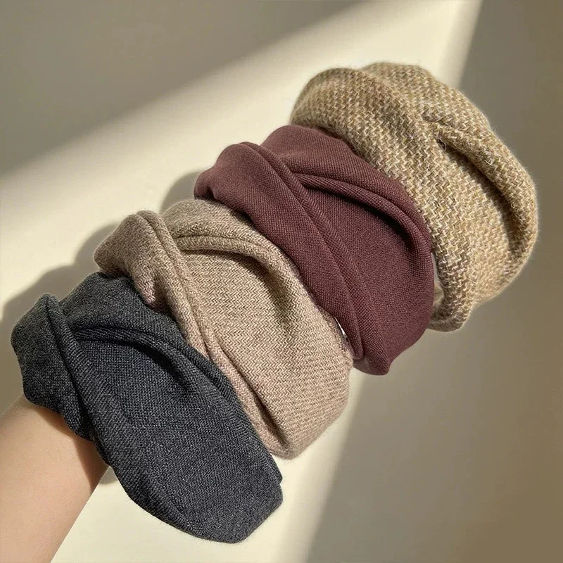 1 قطعة عقال واسعة الموضة أنيقة الشعر هوب هيرباند الخريف الشتاء سيدة عادية التسوق السفر خوذة الملحقات #2