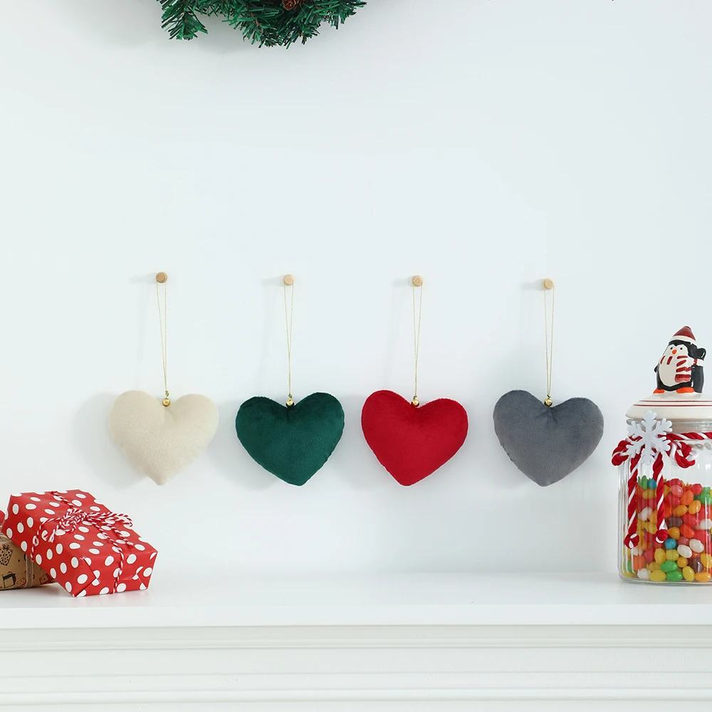 5 stücke Samt herzen Ornamente für Weihnachten Valentinstag Luxus Party Dekoration kleine Geschenke für Braut Hochzeit Geschenke – Detail 1