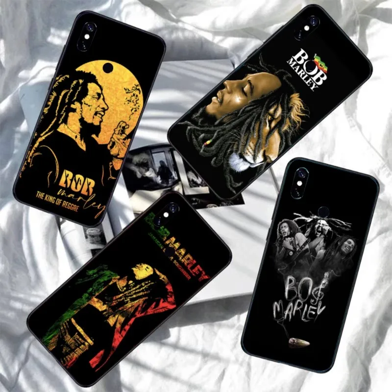 Jamaica Bob Marley Phone Case for Xiaomi Redmi Note 11 10 9T 8 7 Pro 9 9A 9C 8 Black Soft Phone Cover Funda