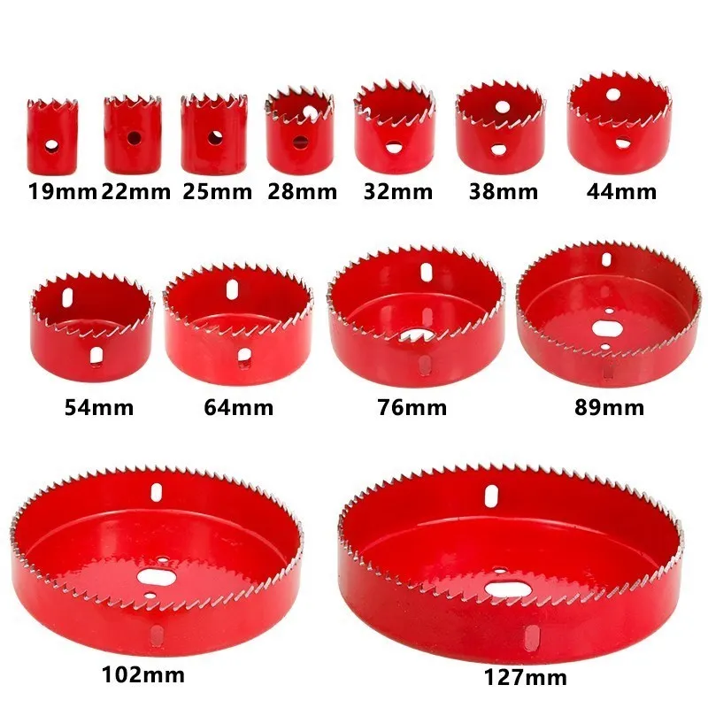 XCAN-Juego de brocas para madera y Metal, herramientas de perforación de 5/8/13 piezas, 19-127mm
