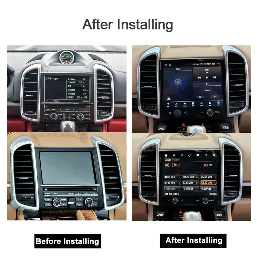 Android 13 Car Multimedia Player For PORSCHE Cayenne 955 957 958 2011-2017 Wireless CarPlay Car Radio 8Core  GPS Navigation Wifi