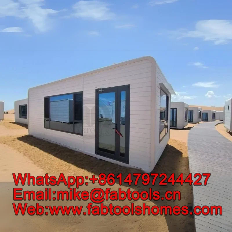 Solar-Powered 20ft 40ft Steel Container Home Apple Cabin House Design Featuring Solar Photovoltaic Panel Sandwich Panel Hotels