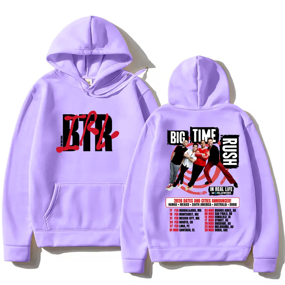 بلوفرات راش كبيرة الوقت BTR في الحياة الحقيقية في جميع أنحاء العالم 2026 جولة هوديس خريف جديد النساء الرجال طويلة الأكمام البلوز شارع العليا هودي