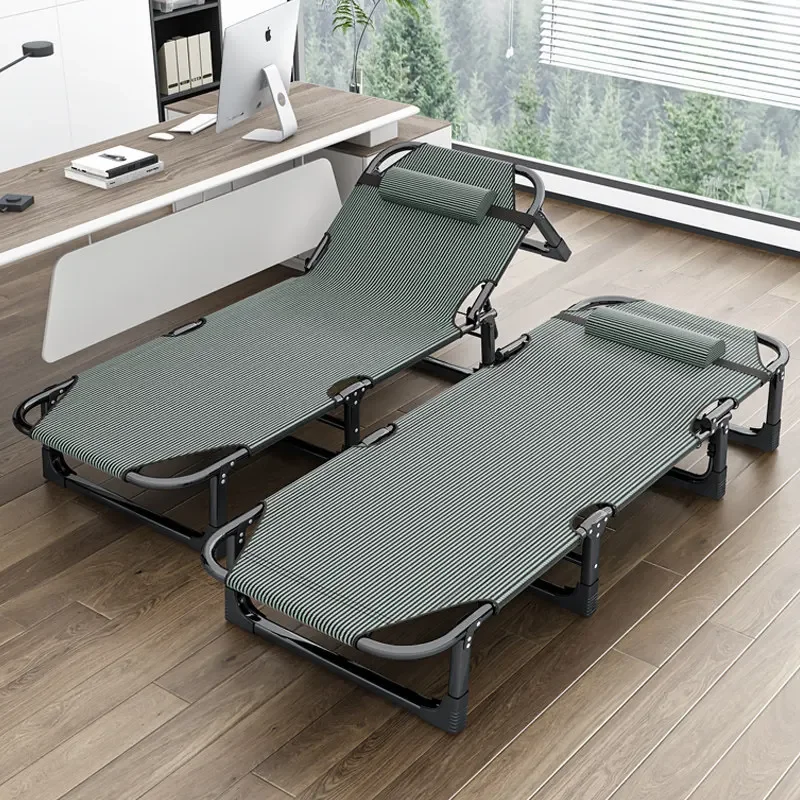 Portable Folding Office Day Bed Single Person Hospital Companion Bed Outdoor Camping Fishing Lounger Recliner Chair