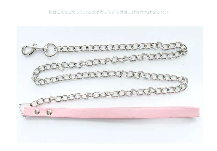 الجلود حلقة عنق الجنس مجموعة مع جرس كبير BDSM لعب الأدوار الجنس الرقيق عبودية العقاب يمزح زوجين المتعة الجنسية لعبة الكبار #5