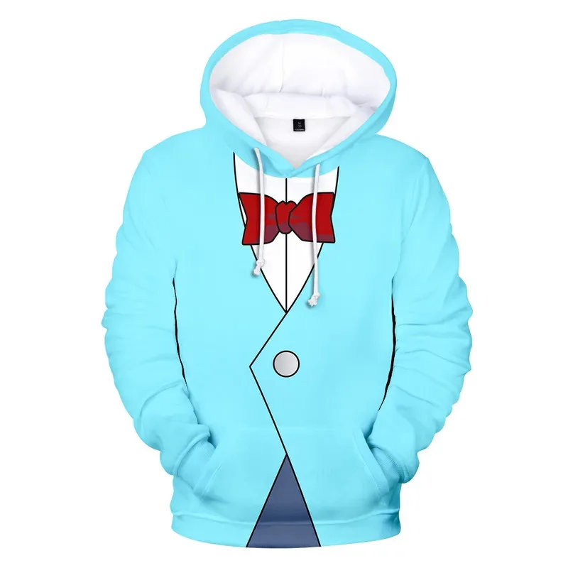 Japanese Anime Detective Conan Cosplay Costume Conan Edogawa 3D Printed Oversized Women/men Hoodies Sweatshirts Casual Tracksuit