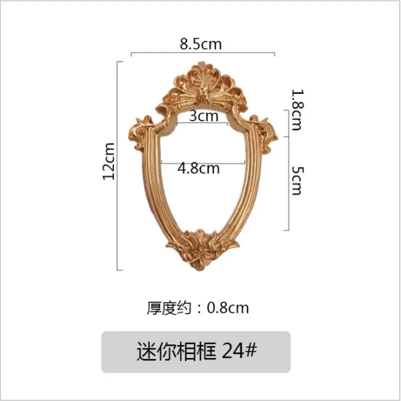 

Golden Retro Photo Frame Nail Art Jewelry Decoration Home Decoration Photography Background Shooting Photo Props Picture Frame