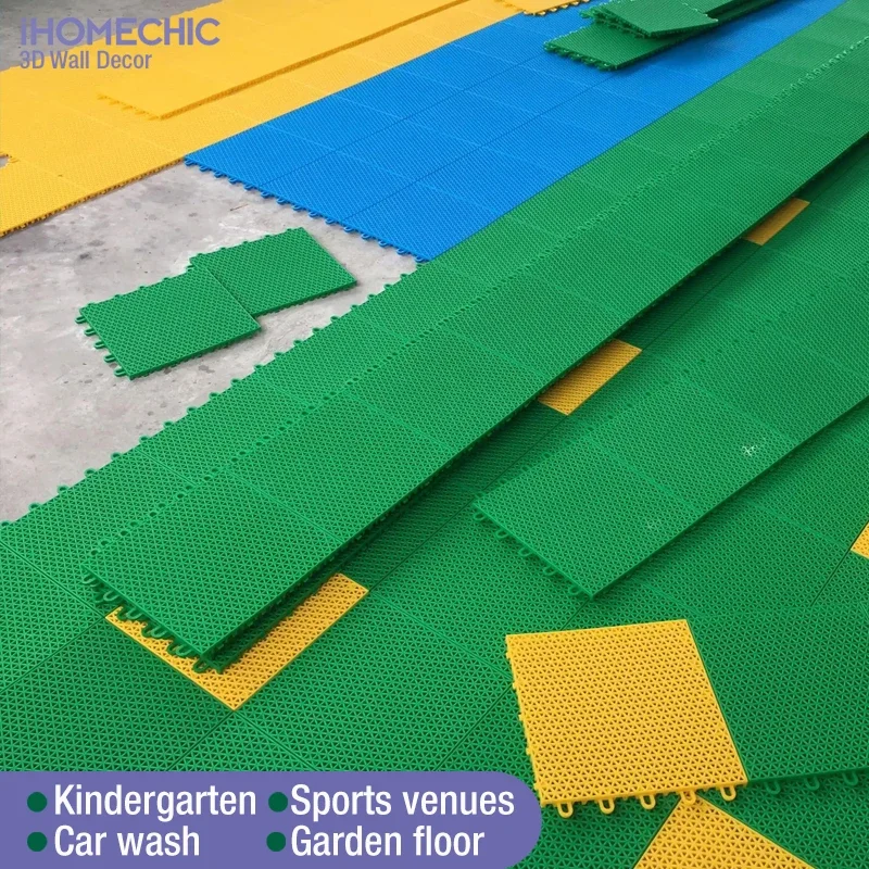 Bathroom splicing mats grid waterproof suspension kindergarten sports floor car wash balcony garden swimming pool plastic tile