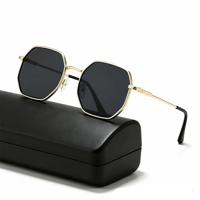 Retro-Sonnenbrille mit kleinen Polygongläsern für Damen und Herren, Metall-Sonnenbrille, blendfrei, UV400-Schutz, Fahrbrille, Unisex-Brille, Sonnenbrillen 2026