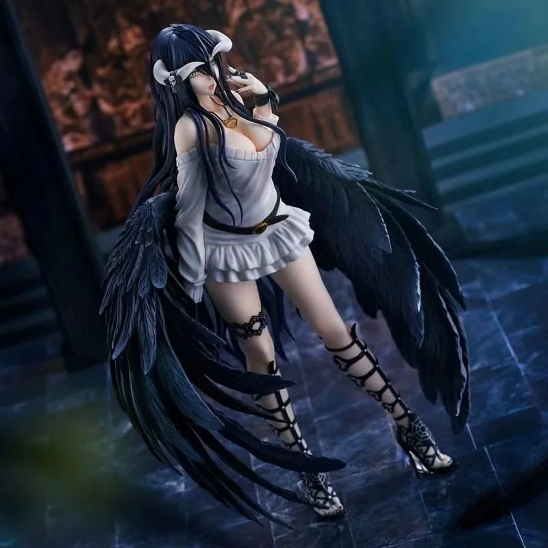 21.5cm Overlord III Albedo Ver Anime Figure Effigy The Undead God Yah-Bader, The Black-Winged Demon Queen Collectible Model Toy