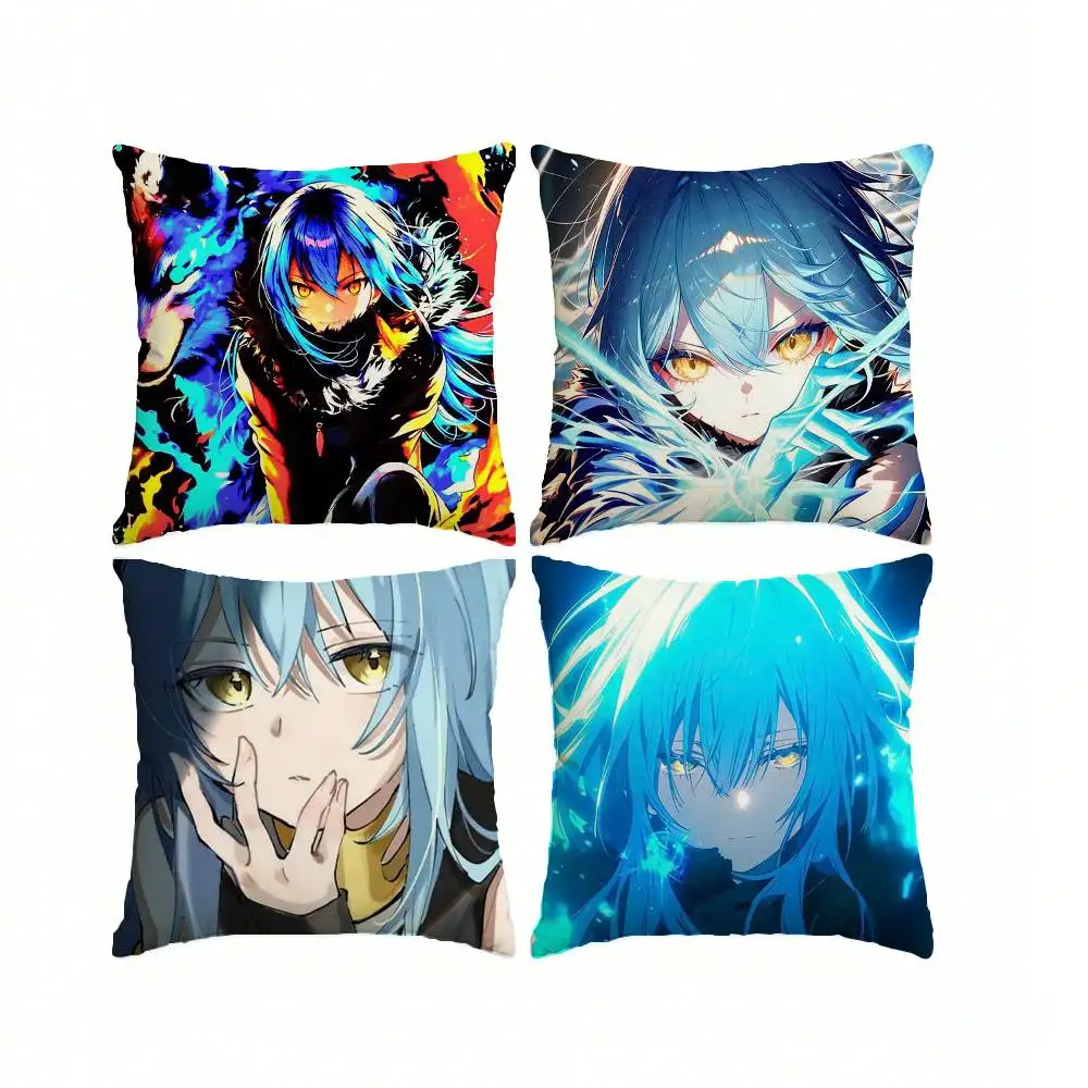 Anime G-Got Reincarnated as a S-Slime  Pillow Case Square Double-Sided Sofa Cushion Cover Bedroom Bedside Pillow