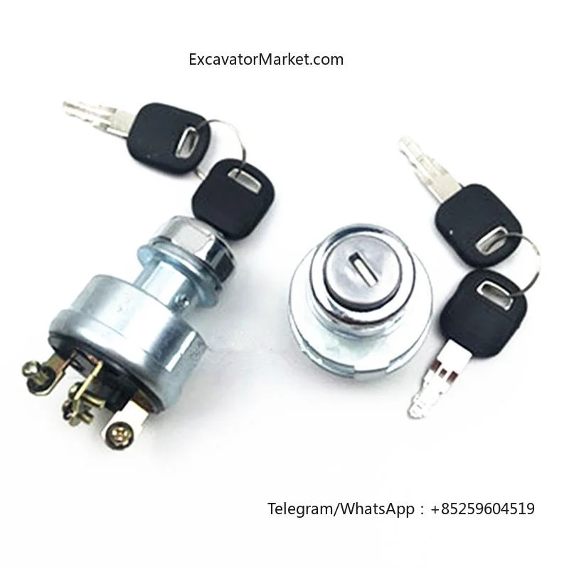 For Caterpillar CAT E320D/C/329/326/330D/336D/349D2 ignition switch electric door lock 4/6 wire connection glue Excavator Parts