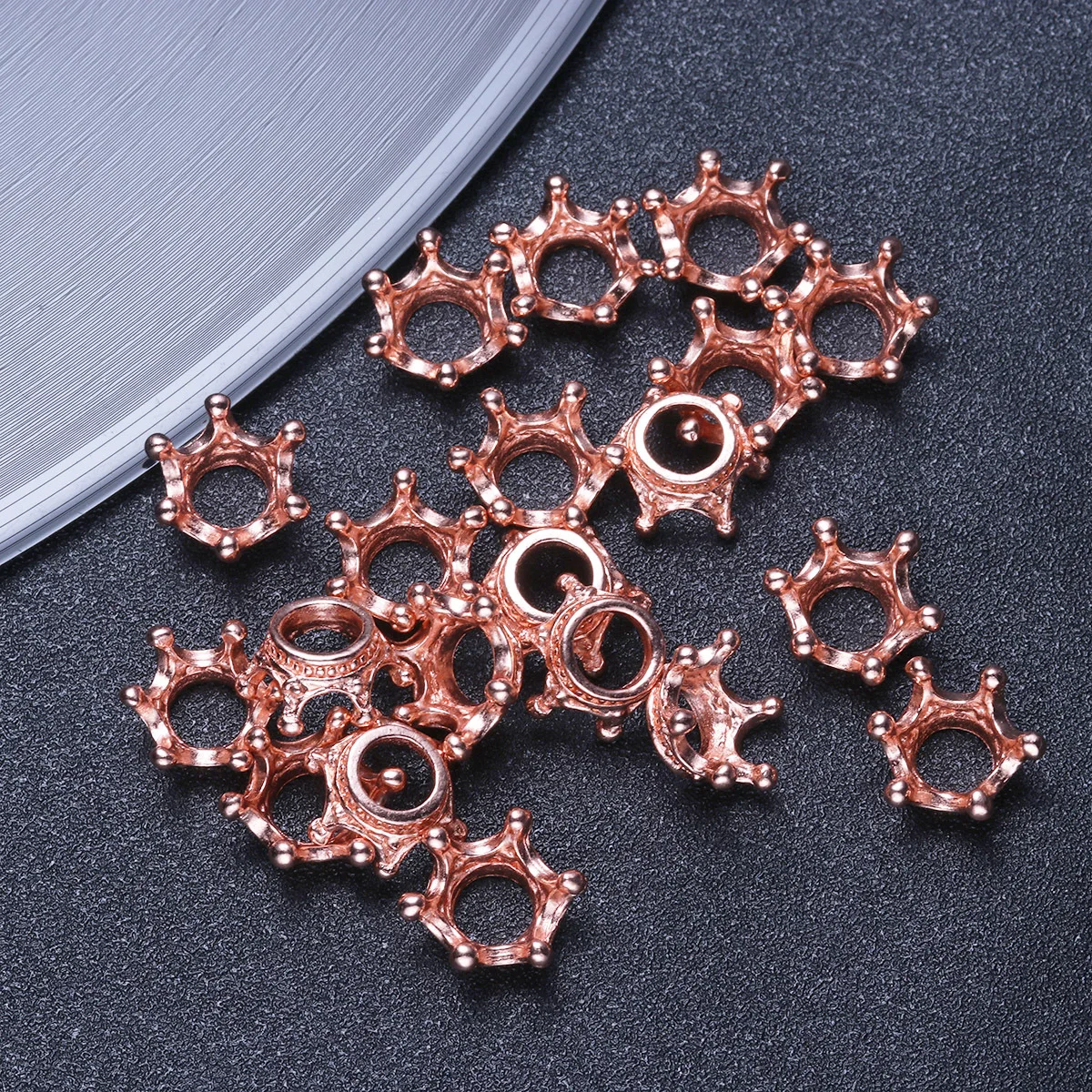 

20 Pcs Jewelry Making Accessories Little Crown Pendant Accessory Gold Small Charms Golden