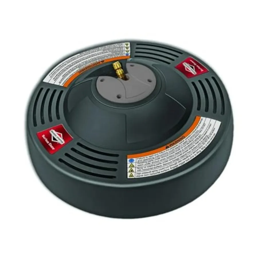

14 inch Rotating Surface Cleaner for gas pressure washers: black dome-shaped cover, quick-connect wands, durable polymer constr