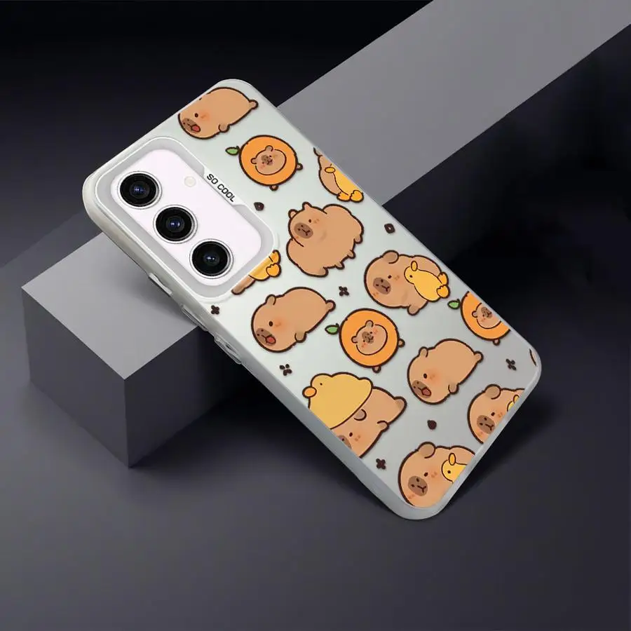 Custodia per Samsung Galaxy A36 A25 A23 A33 A53 A24 A22 A52 A26 A73 A34 A32 Cover posteriore per telefono Capibara Cartoon carino