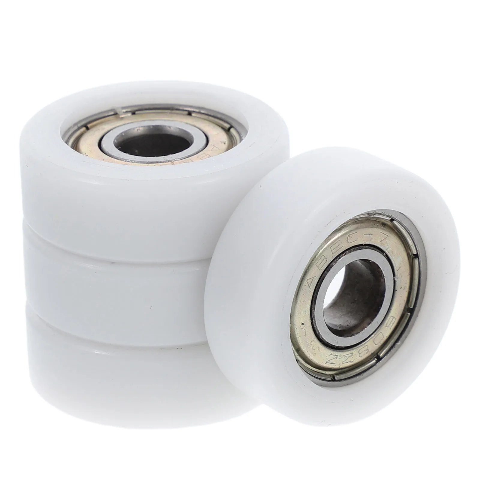 

4Pcs Sliding Door Track Pulley Nylon Coated Bearing Wheel Smooth Quiet Operation for Windows Doors Cabinet Hardware