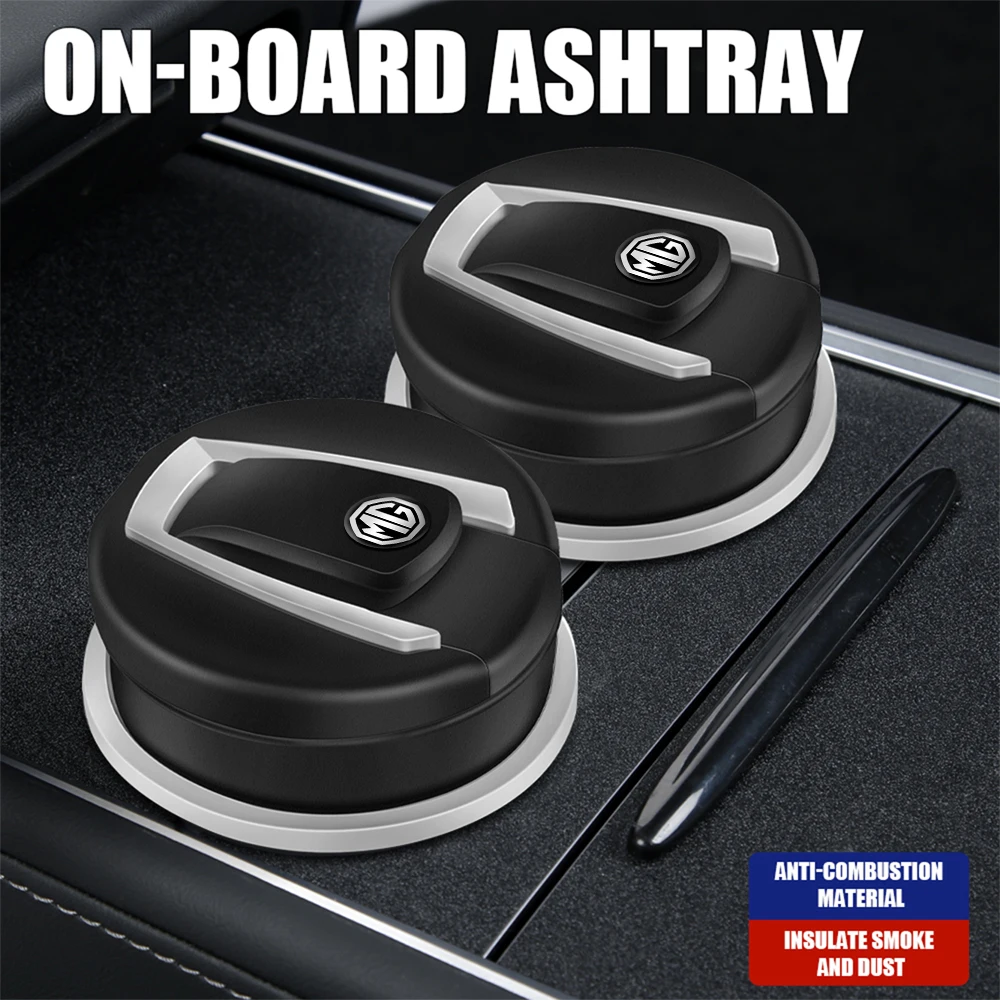 

One-button Open Lid Car Ashtray LED Auto Blue Light Indicator Accessories For Morris Garages MG MG3 MG5 MG6 MG7 ZS EZS EHS Phev