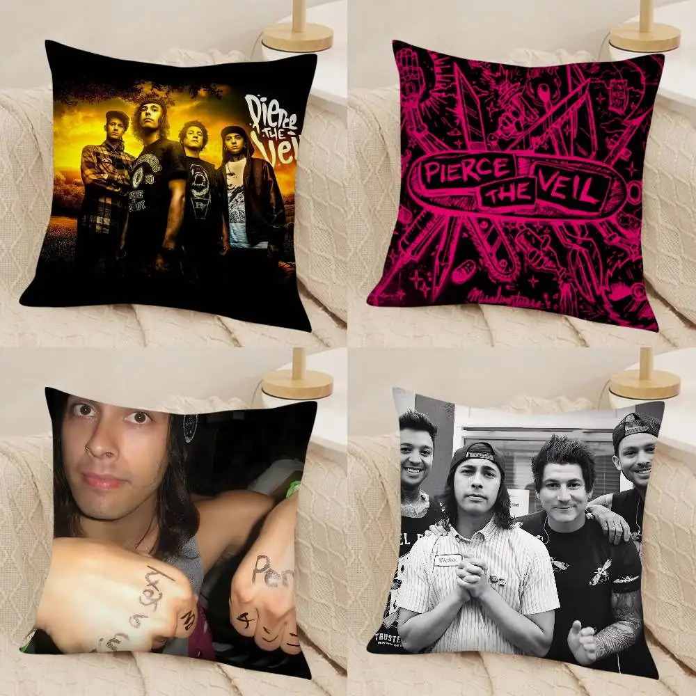 1pc Pop Rock Band Pierce The Veil Pillow Case Fashion Square Pillowcase Bedroom Sofa Room Ins Decoration Leisure
