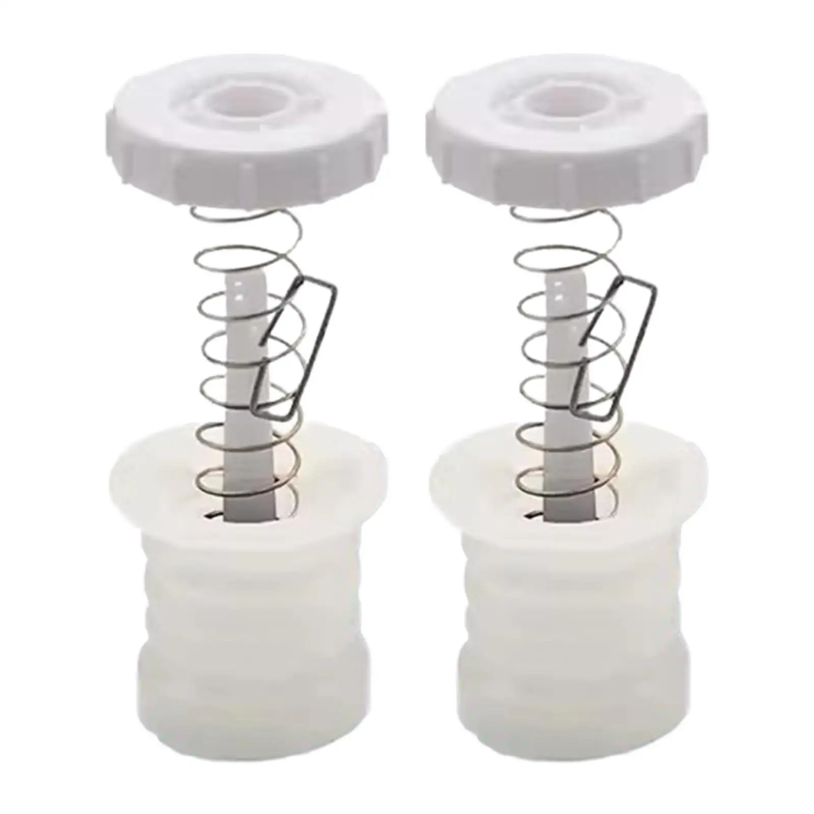 Easy Install Washer Drain Trap Seal Valve Kit with Spring Pull Rod and Rubber Stopper for Standard Washing Machines