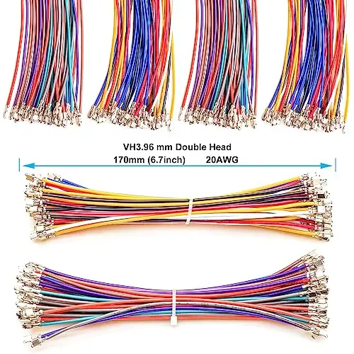 Комплект коннекторов VH 3,96 мм Jst с кабелями 20AWG, корпус 2/3/4/5/6/7/8/9/10 контактов (приблизительный комплект 396)