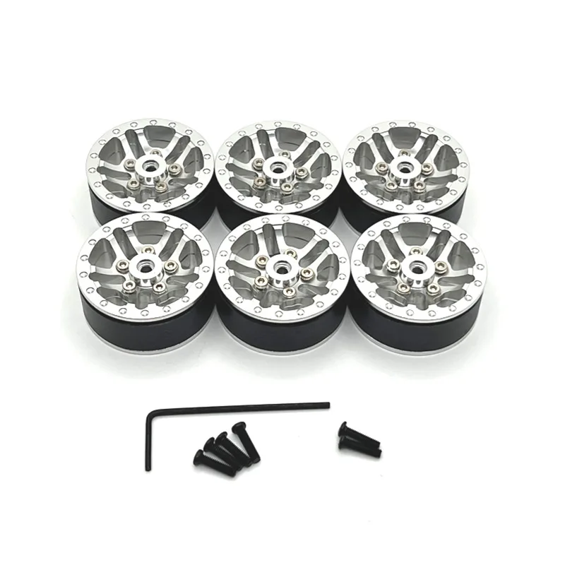 Six Wheel Drive Tyre Hub, Metal Upgrade e Modificação, Usado para C RC Car Parts