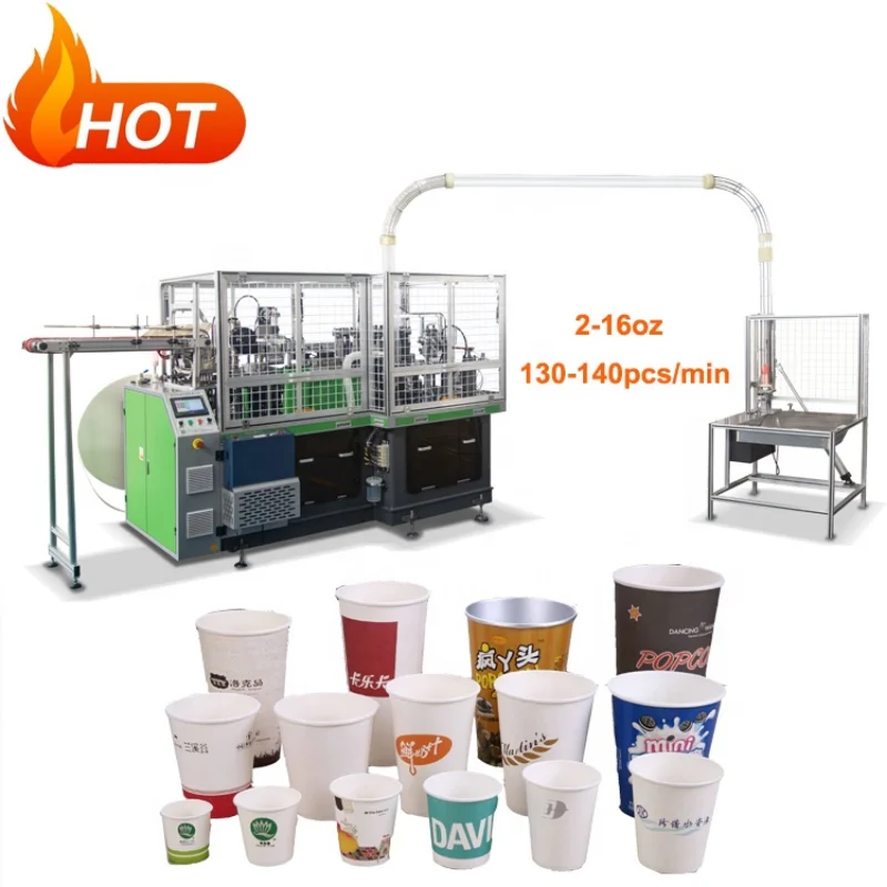 YG China High Speed Coffee Paper Cup Sealing Making Forming Production Machine Line for Manufacturing Disposable Tea Paper Cups