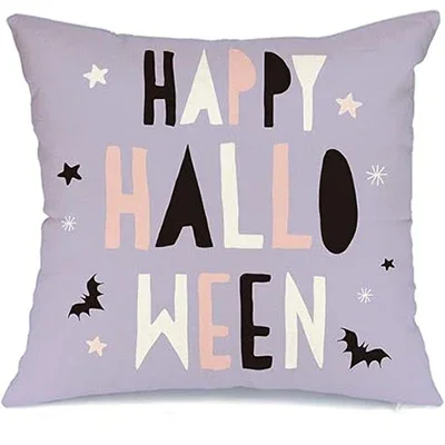 Halloween pillowcase ghost decoration holiday farmhouse pillowcase decoration home sofa pink purple 45x45 pillow case