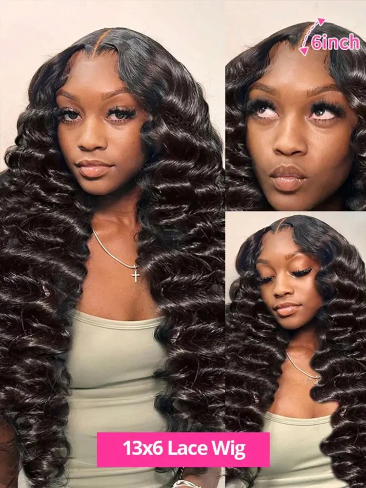 42 Inch 250% Density Deep Wave 13x4 Hd Lace Front Human Hair Wig 5x5 Gluless Deep Wave Human Hair Wig PrePlucked With Baby Hair