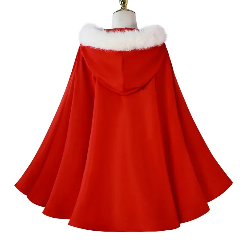 메리 신디 코스프레 의상 빨간 망토 여성용 크리스마스 드레스 양말 산타 케이프 성인 크리스마스 선물 ir;l5
