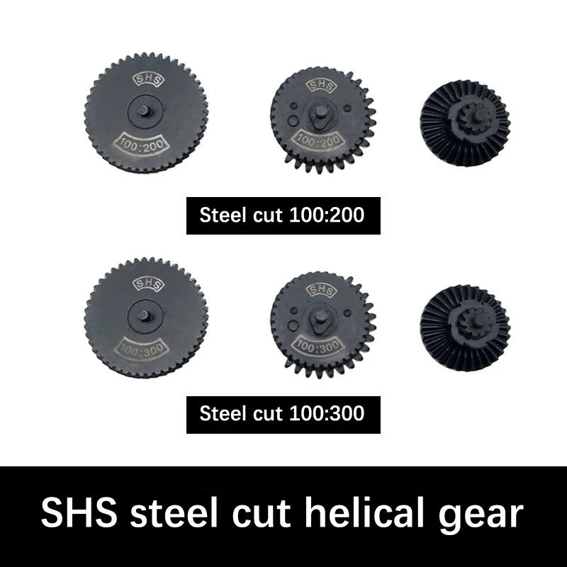 Tactical Gear Set CNC Steel Cut SHS Gear Set Helical Reinforce Torque High Speed Gear Set for Ver.2 /3 AEG EBB Gearbox Airsoft