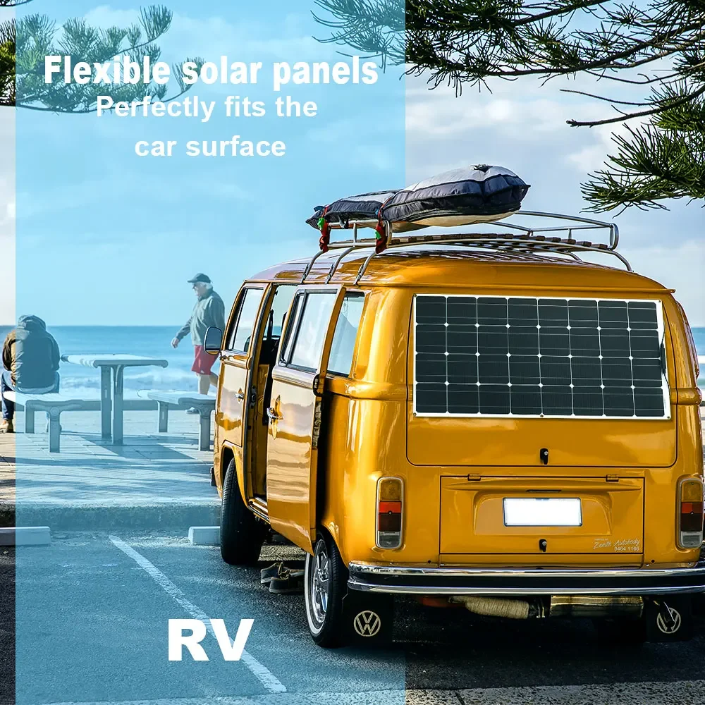 12V Flexible Solar Panel 600W 100W 200W 300W 400W 500W Bendable Waterproof Monocrystalline Best Solar Panel China for RV Boat