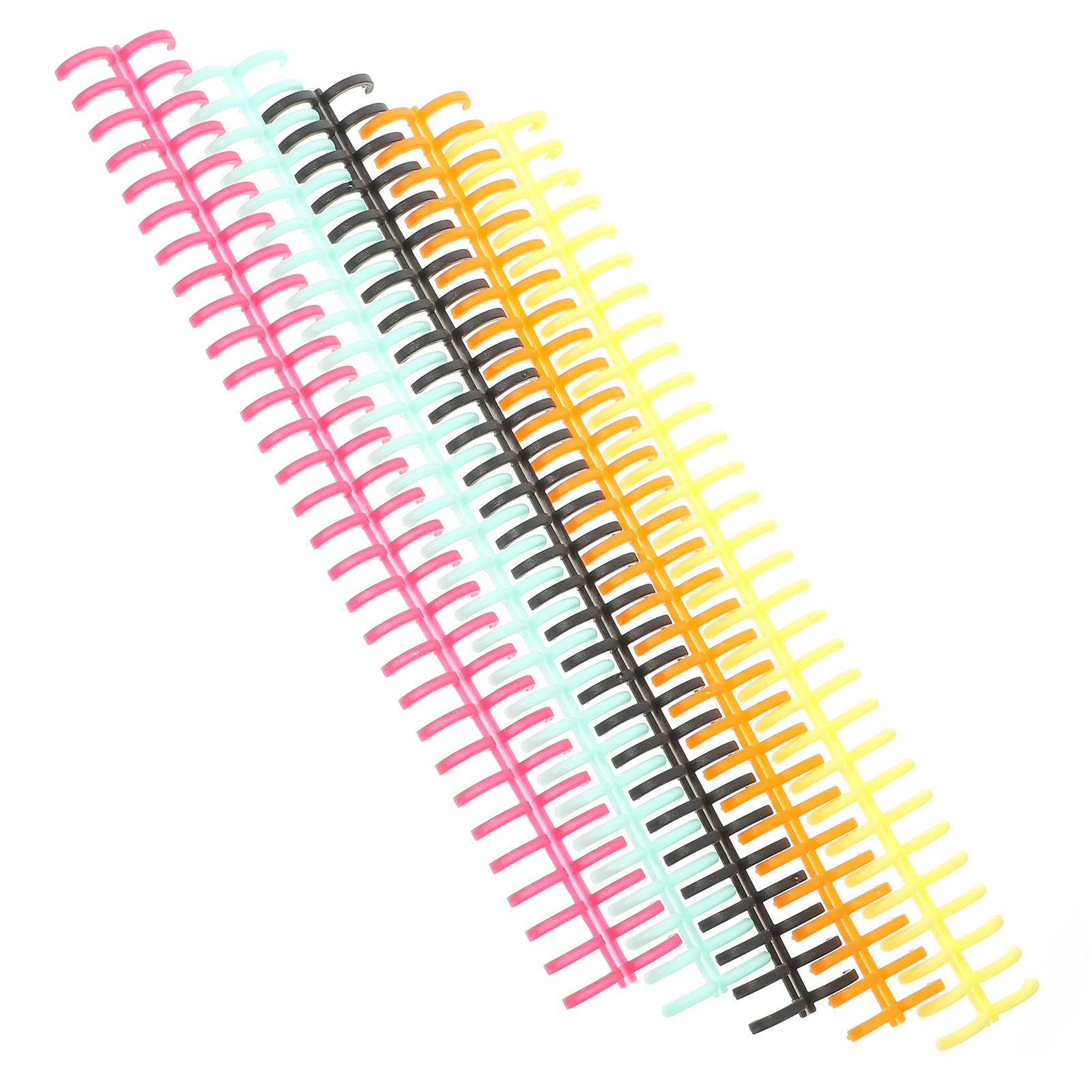 

11pcs Plastic Loose Leaf Coils Spiral Notebook Rings Binder Spines Customizable Office Supplies Flexible Convenient Retro Style