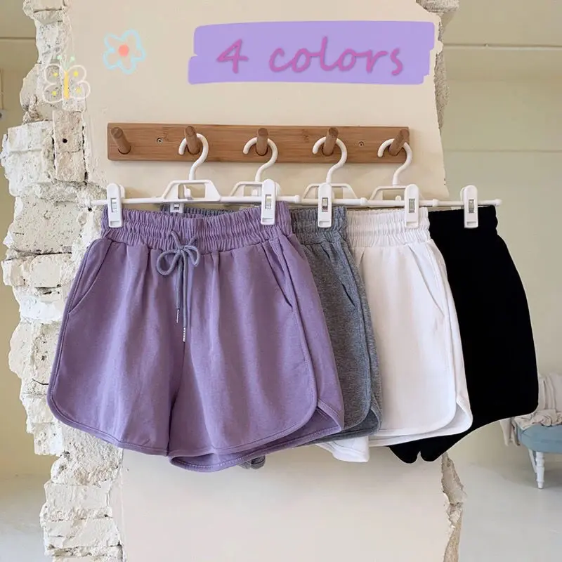 Sports Patchwork Shorts Women High Waisted Casual Stripe Workout Bike Three-point Short Pants Elasticity Slim Bottoms Shorts