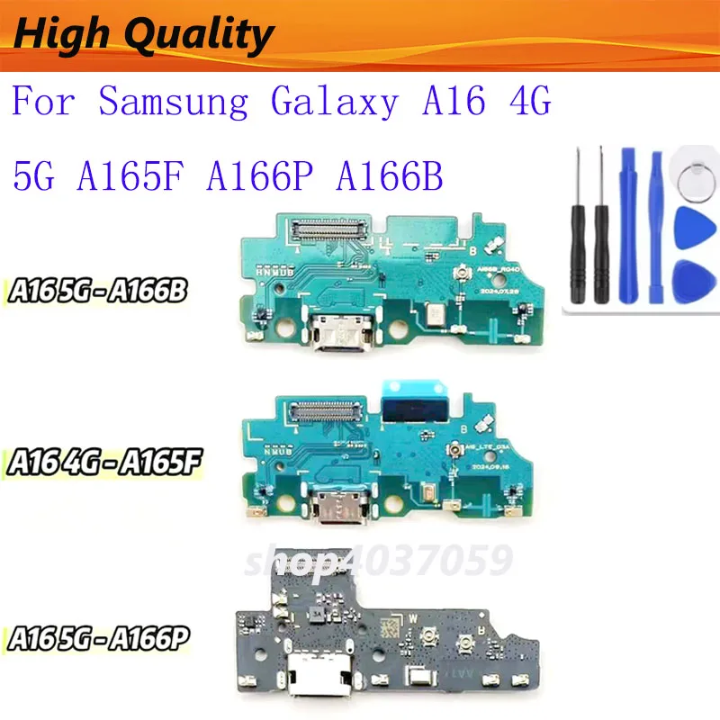 USB Charging Port Dock Board with IC Support Fast Charge For Samsung Galaxy A16 4G 5G A165F A166P A166B + Free tools