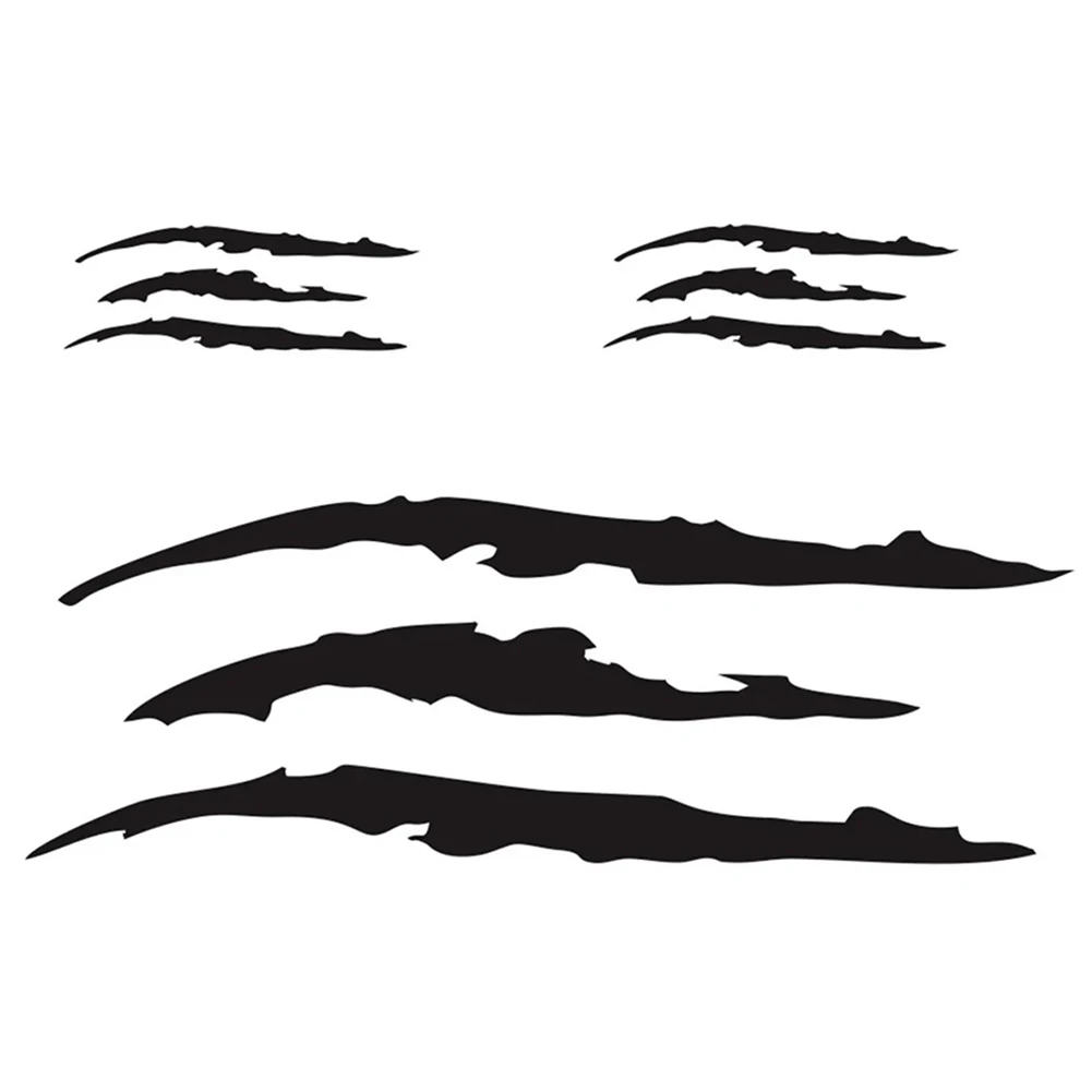 Vinyl Claw Stickers 3pcs for Car Exterior Decoration Compatible with Hood and Headlight Surfaces Durably Bonded