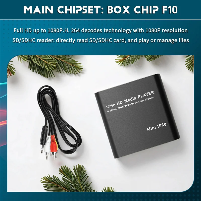 A32T-3X MKV H.264 HDD مشغل وسائط متعددة Full HD 1080P USB مشغل الوسائط مع SD Media TV Box EU PLUG