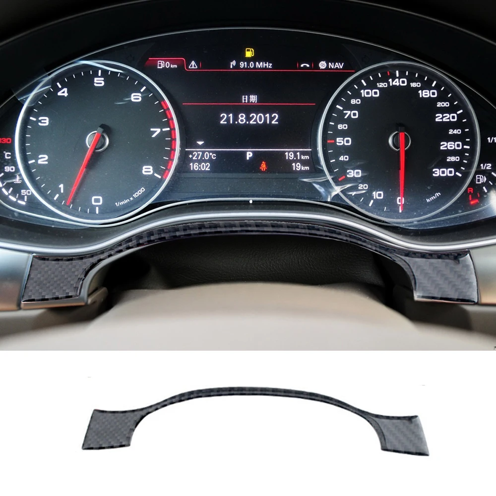 Car Center Console Dashboard Decor Carbon Fiber Sticker For Audi A6 C7 Allroad A7 Sportback 2012-2018 Auto Interior Accessories