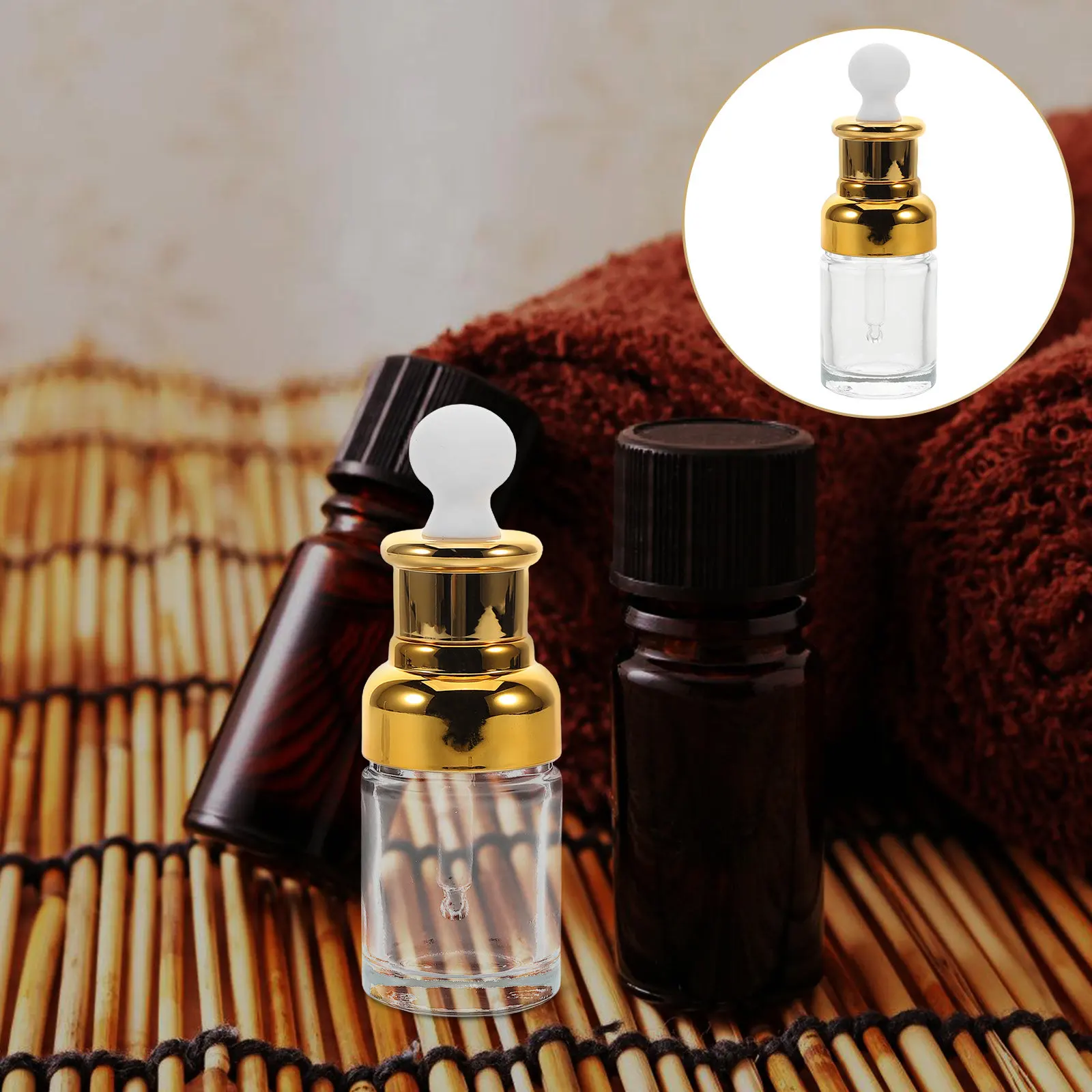 

Essential Oil Bottle Glass Dropper Vial for Skincare Perfume Serum Refill Travel Size Small Makeup Sample Bottle Tiny