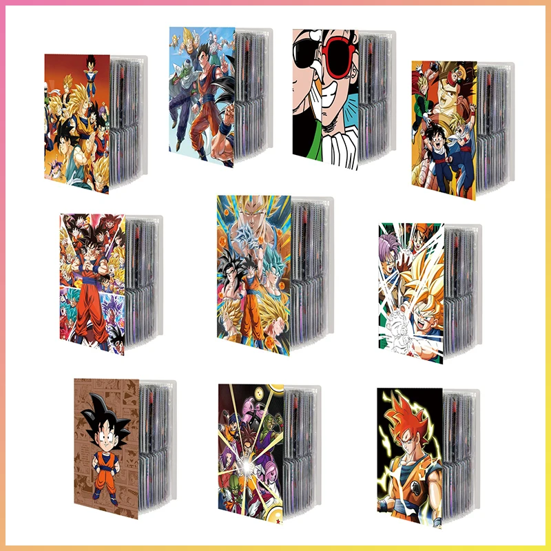 Dragon Ball 240Pcs Card Album Book Son Goku Anime Figure Super Saiyan  Vegeta  Collection Card Clip Storage Bag High-Capacity