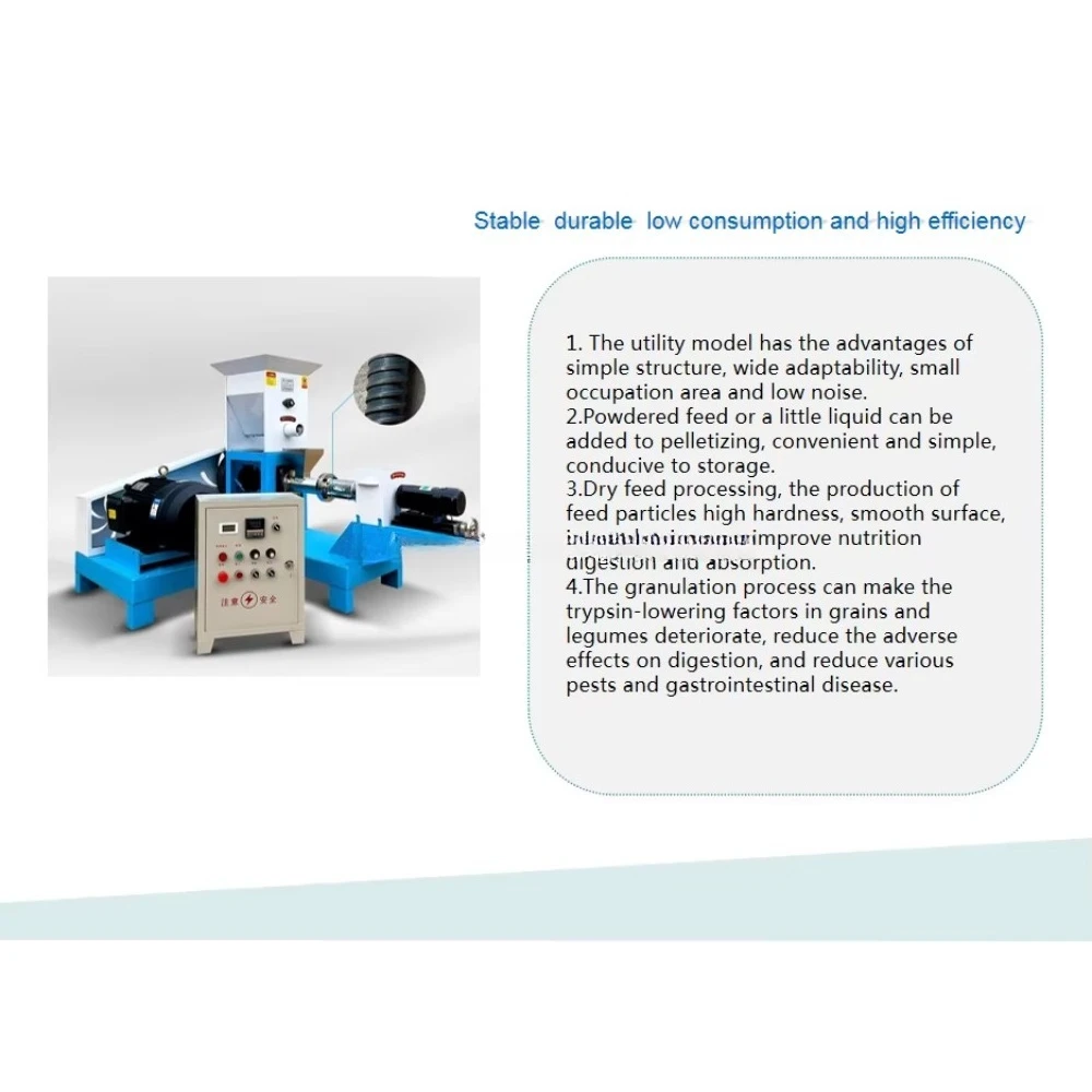Floating Fish Feed Mill Pellet Extruder Machine Floating Feed Pellet Pet Food Extruder Processing Machine New Product 220v