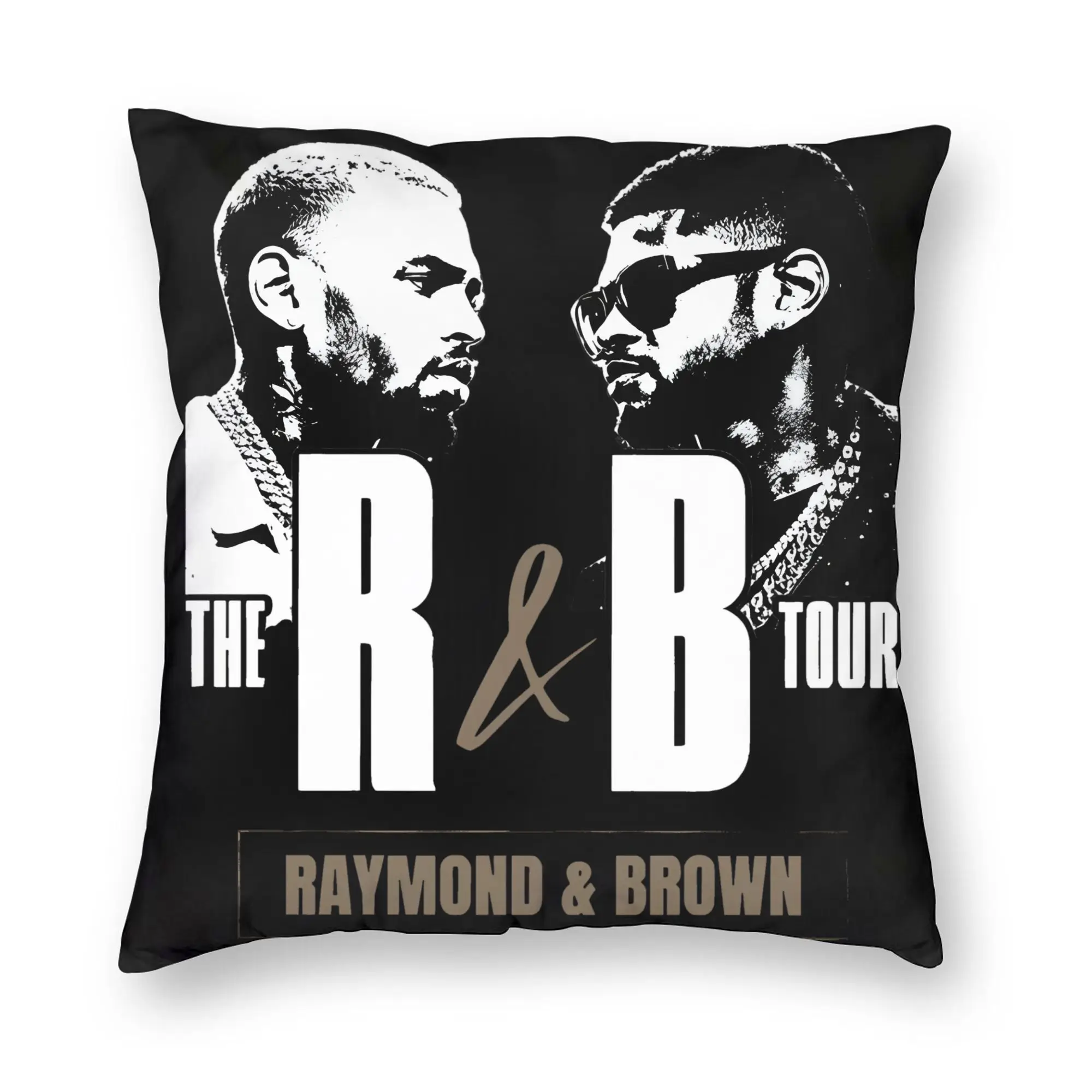 Pillow Case Chris Brown And Usher The Rb Tour Soft  Raymond And Brown Pillow Cover For Sofa Home Decoration Trendy Pillowcases