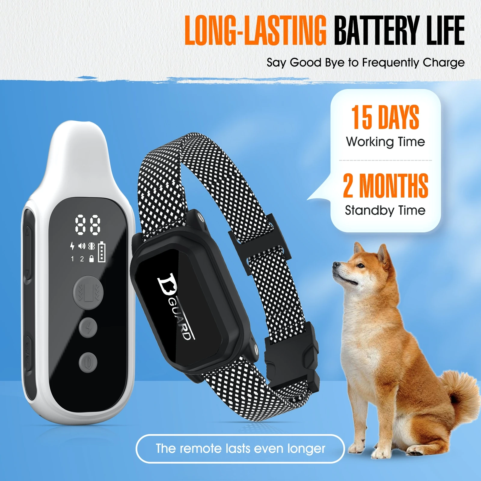 

Shock Collar for Dogs, Dog Training Collar with Remote Control 3500FT, 3 Training Modes, IP67 Waterproof E Collar for Small